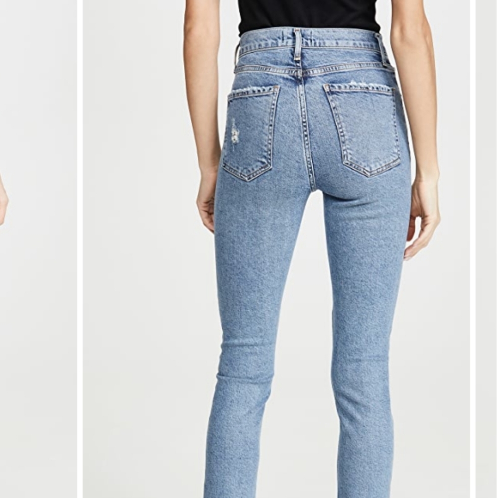AGOLDE NICO HIGH RISE DISTRESSED JEANS LIGHT WASH WOMEN'S JEANS 25 - Picture 2 of 16